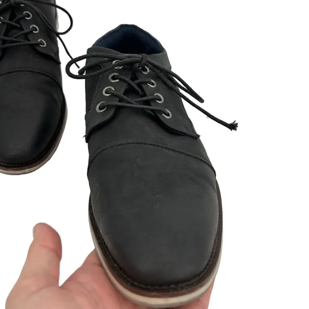 B52s by bull boxer black pu leather Oxford shoe size 10